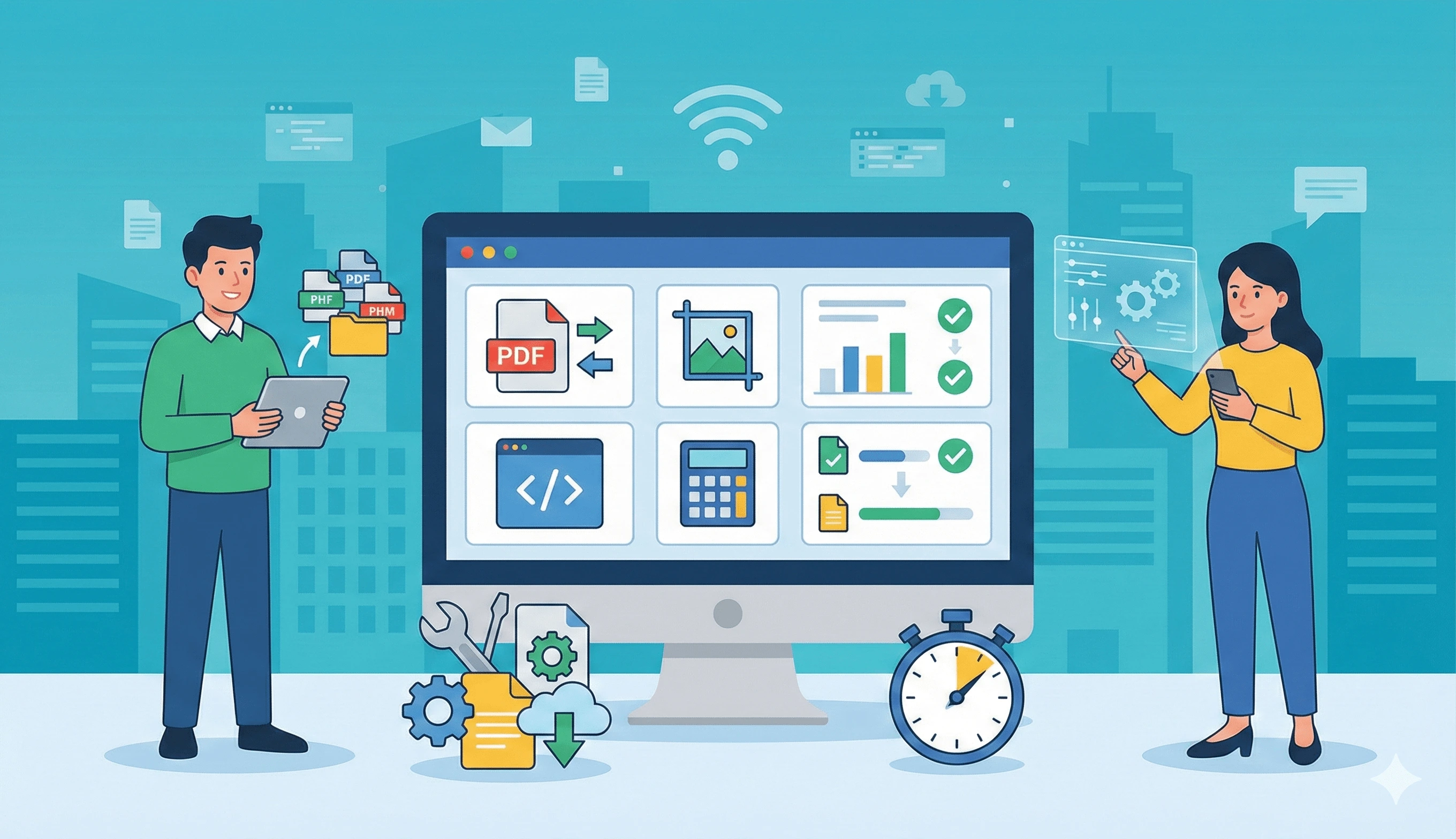 Financial Analysis Illustration