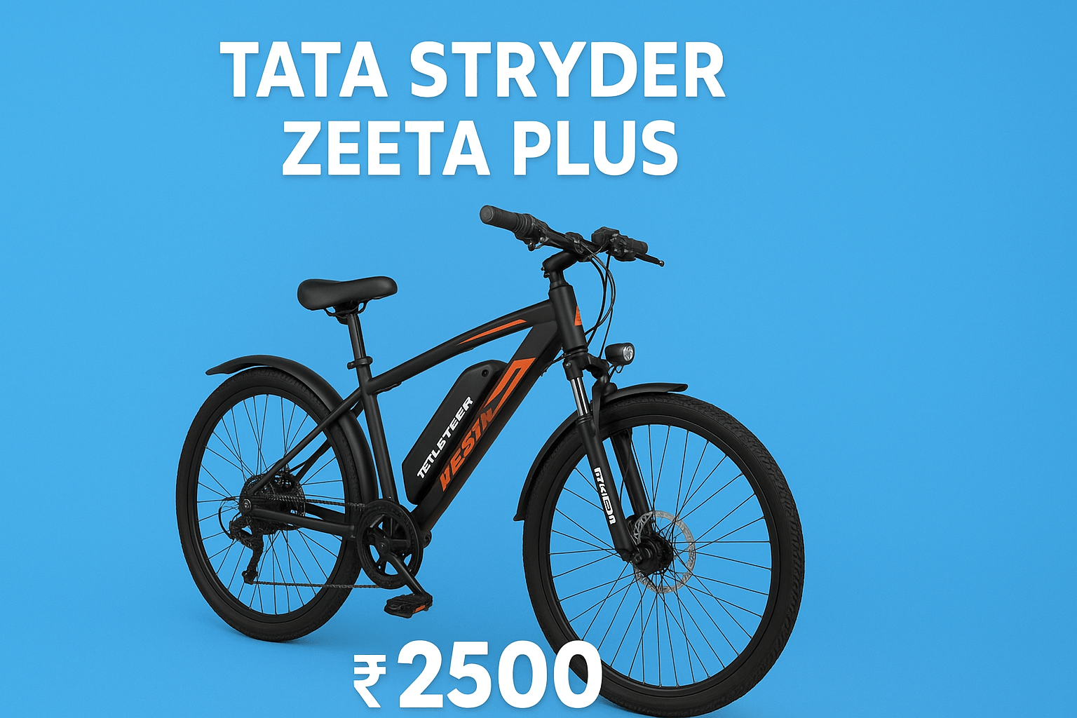 ata Stryder Zeeta Plus Electric Cycle with 100KM range and stylish design
